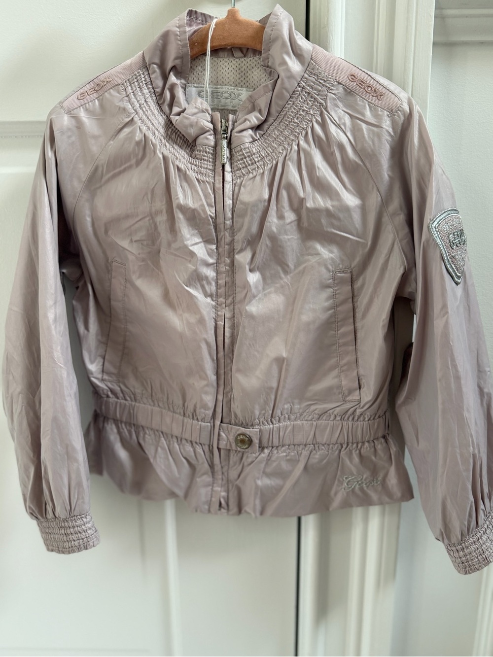 Geox Girls Light Mauve Windbreaker Jacket